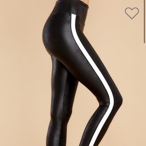 Faux Leather Side Stripe Leggings SPANX